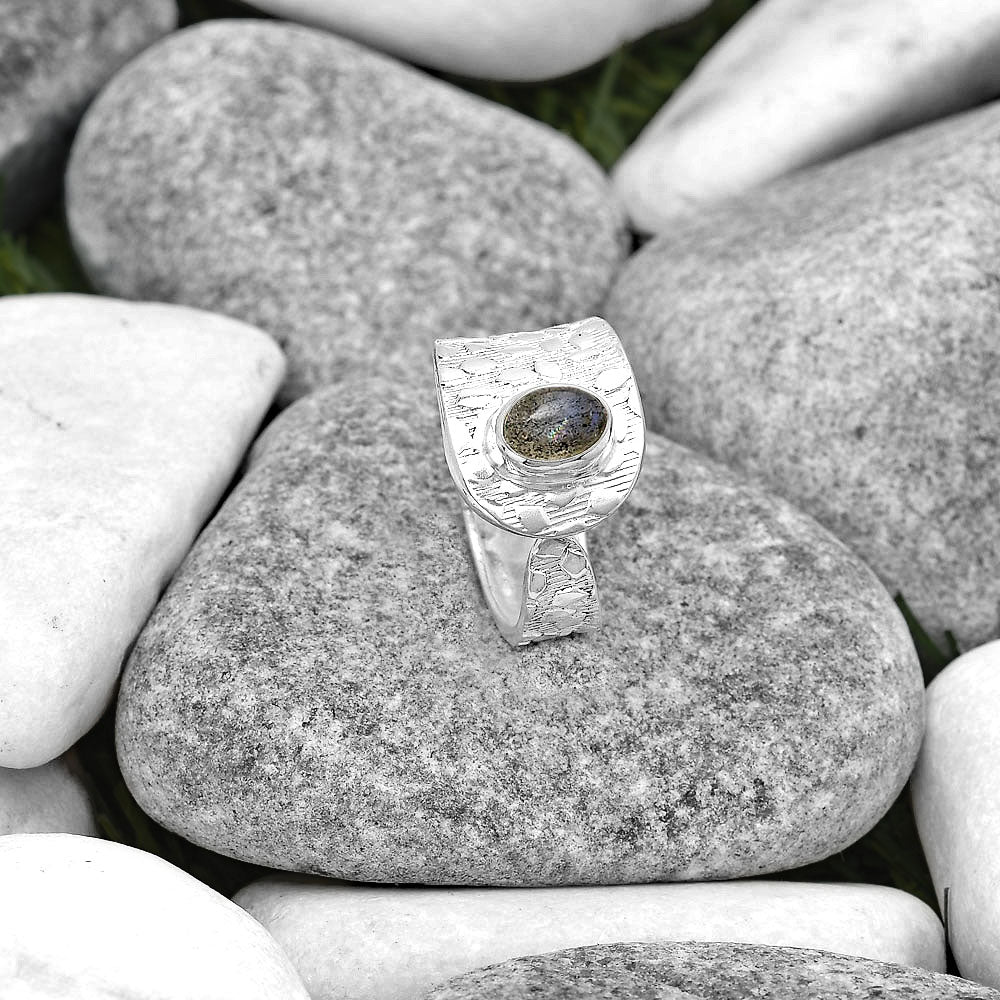 Adjustable - Blue Labradorite Ring size-7.5 R-1319 SDR187139