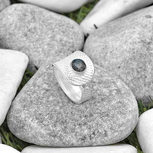 Adjustable - Blue Scheelite - Turkey Ring size-7 R-1319 SDR187190