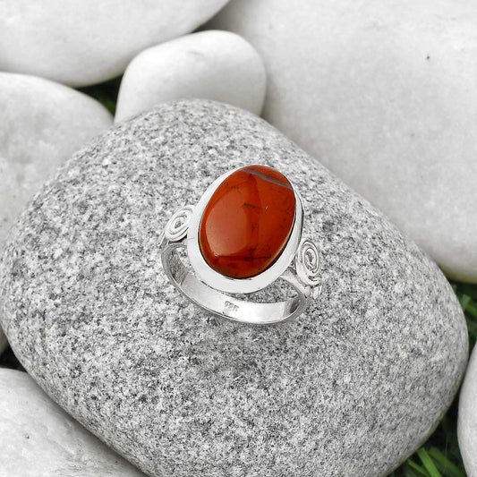 Natural Red Moss Agate Ring size-7 R-1062 SDR188209