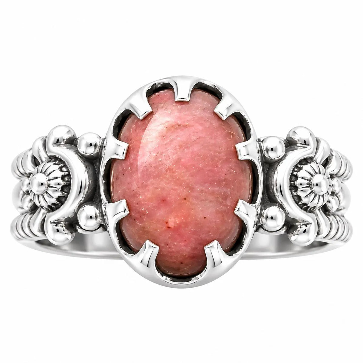 Natural Pink Tulip Quartz Ring size-8 R-1210 SDR188298