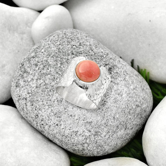 Natural Rhodochrosite Argentina Ring size-8 R-1450 SDR188366