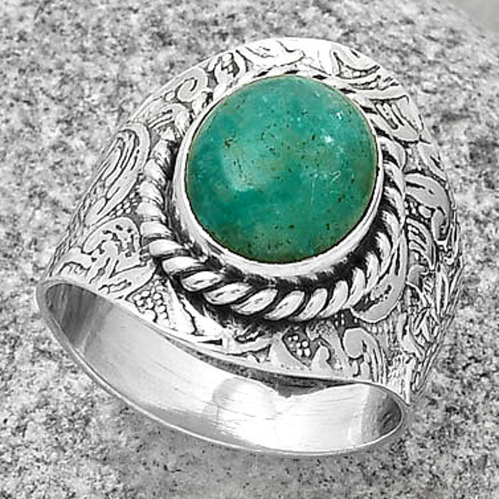 Natural Paraiba Amazonite Ring size-8 R-1538 SDR188520