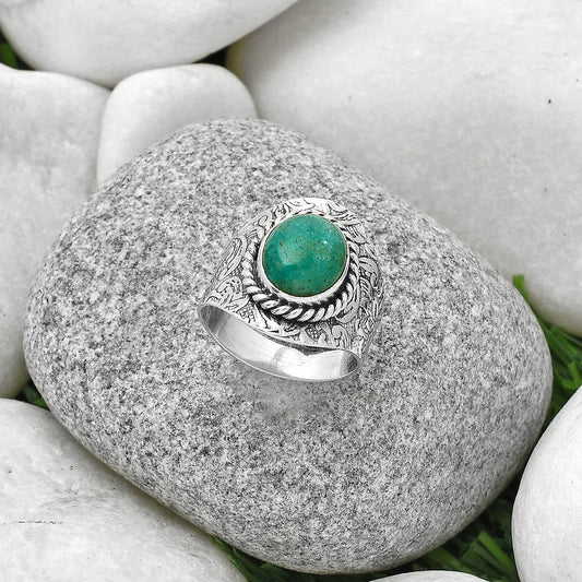 Natural Paraiba Amazonite Ring size-8 R-1538 SDR188520