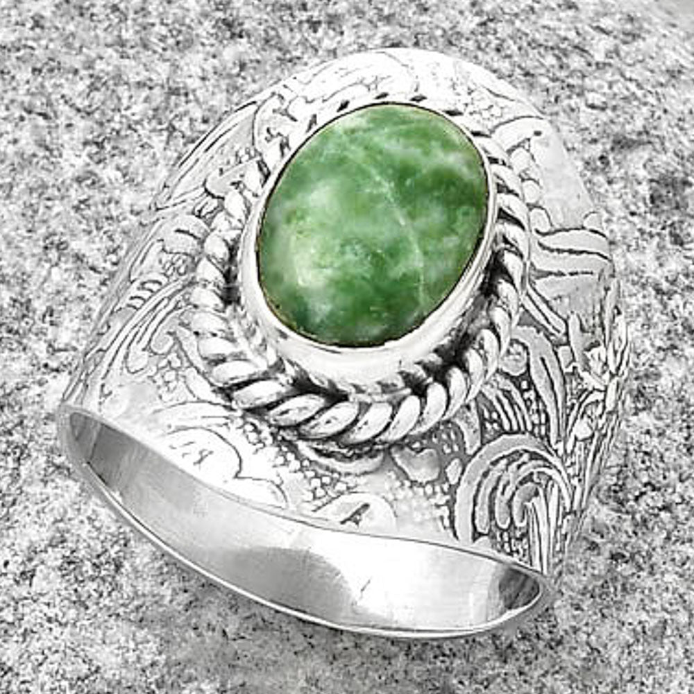 Natural Dioptase Ring size-7 R-1538 SDR188527