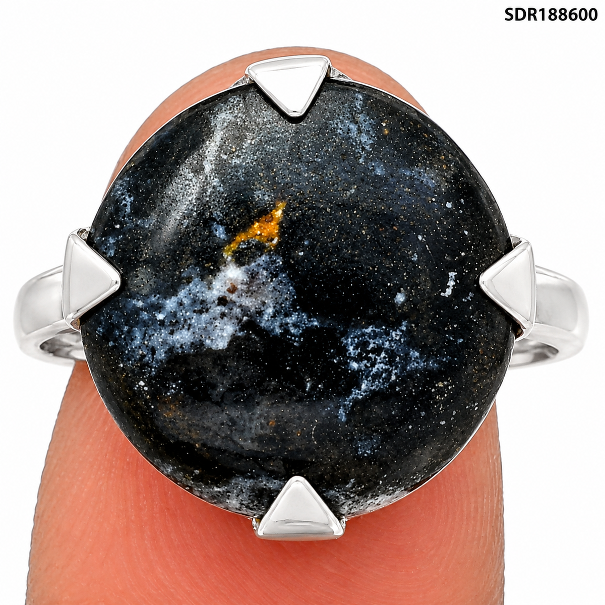 Natural Indian Blanket Jasper Ring size-9 R-1305 SDR188600