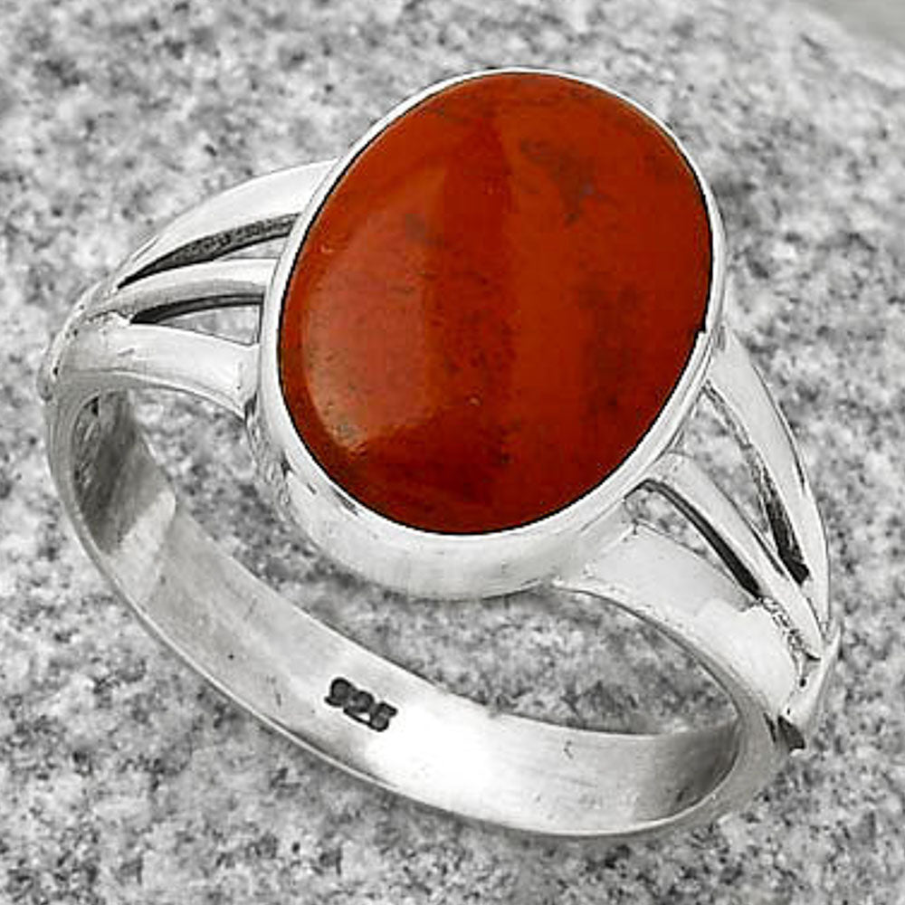 Natural Red Moss Agate Ring size-9 R-1003 SDR188658