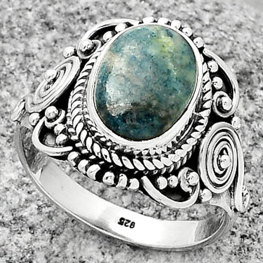 Natural Blue Scheelite - Turkey Ring size-8 R-1291 SDR188717