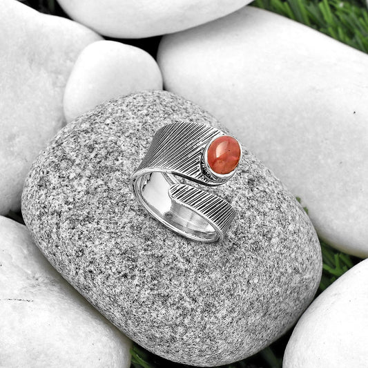 Adjustable Rhodochrosite Argentina Ring size-8.5 R-1374 SDR188756