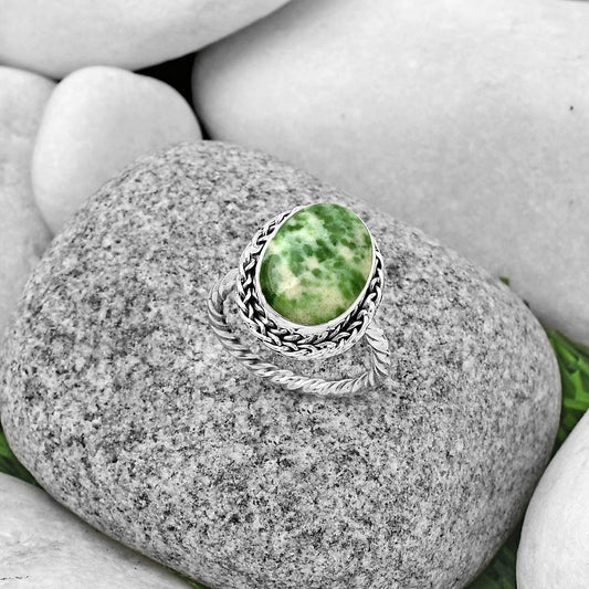 Natural Dioptase Ring size-7 R-1142 SDR188994