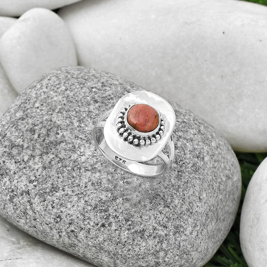 Natural Pink Tulip Quartz Ring size-7 R-1458 SDR189127