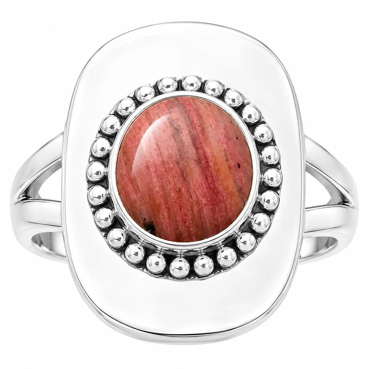 Natural Pink Tulip Quartz Ring size-8 R-1458 SDR189137