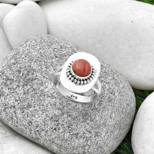 Natural Pink Tulip Quartz Ring size-8 R-1458 SDR189137