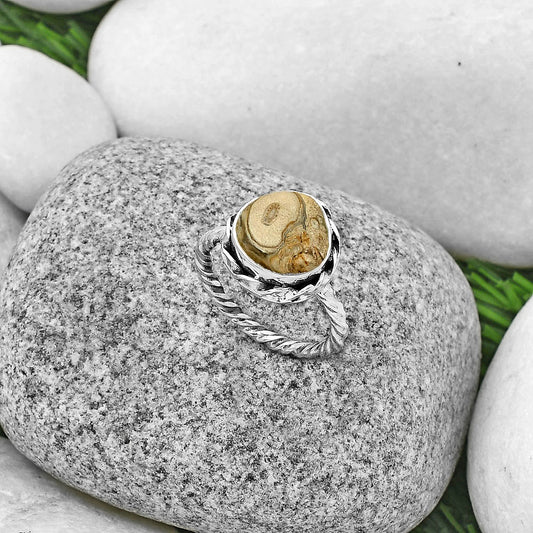 Natural Rock Calcy Ring size-7 R-1083 SDR189458