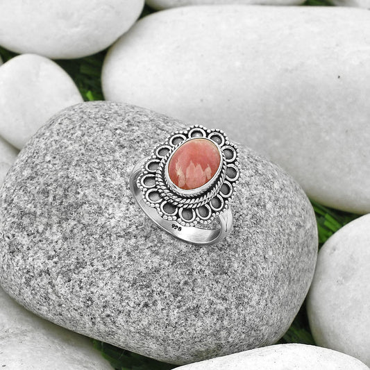 Natural Rhodochrosite Argentina Ring size-8 R-1256 SDR189658