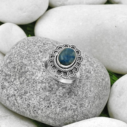 Natural Blue Quartz Ring size-8 R-1256 SDR189685