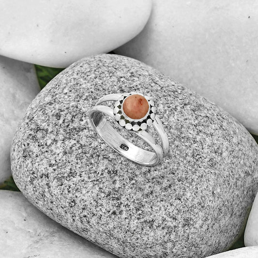 Natural Pink Tulip Quartz Ring size-8.5 R-1071 SDR189794