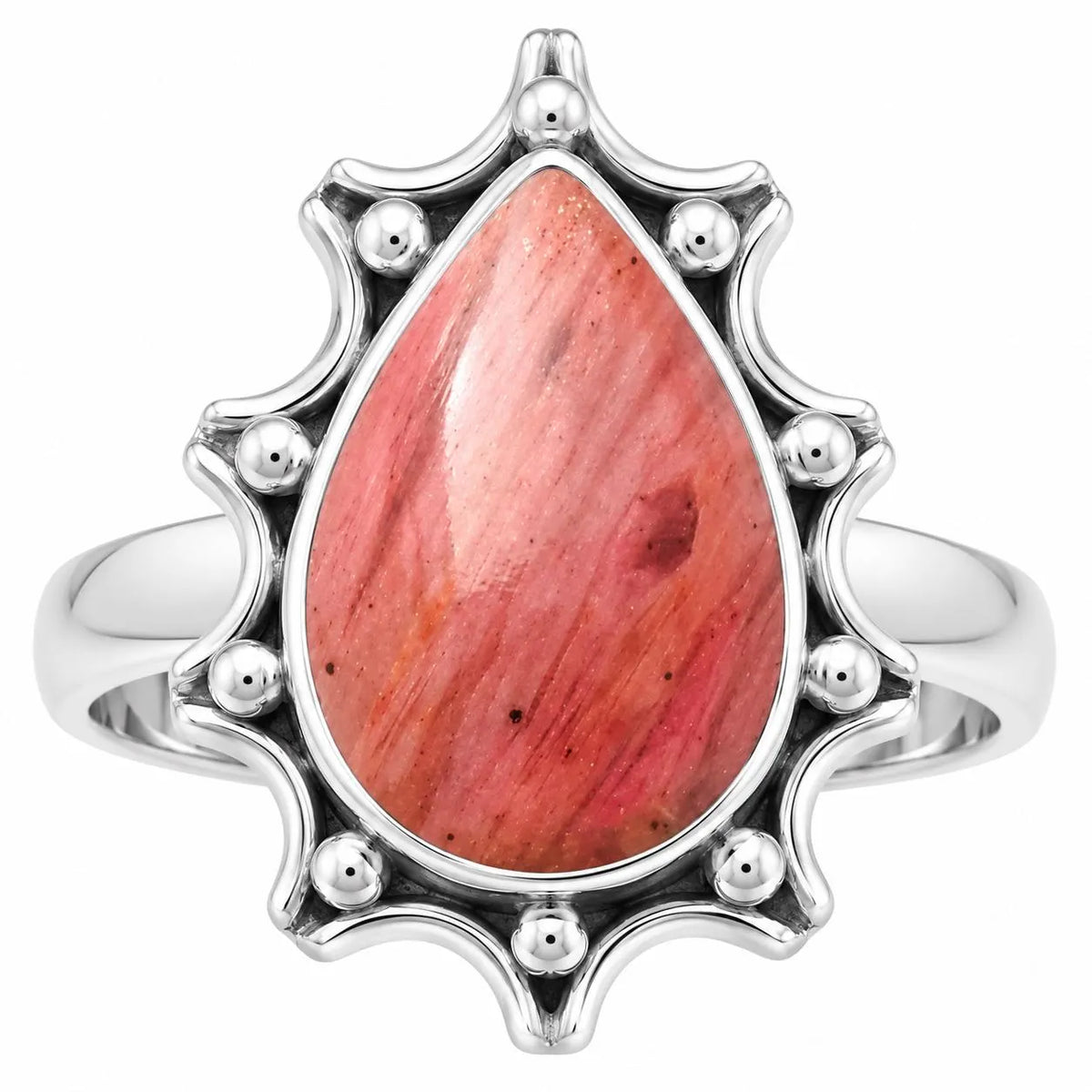 Natural Pink Tulip Quartz Ring size-8.5 R-1189 SDR189915
