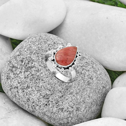 Natural Pink Tulip Quartz Ring size-9 R-1189 SDR189927