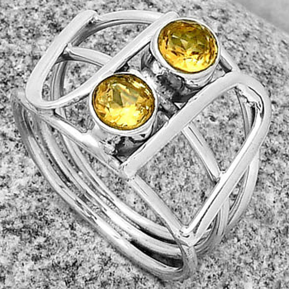 Natural Citrine Ring size-7.5 R-1465 SDR190128
