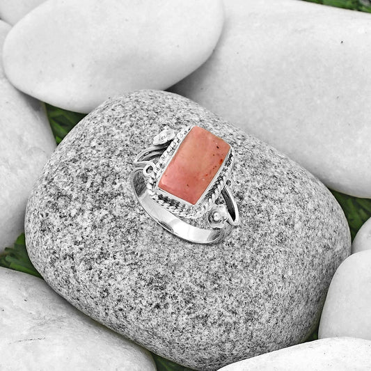 Natural Pink Tulip Quartz Ring size-9 R-1345 SDR190190