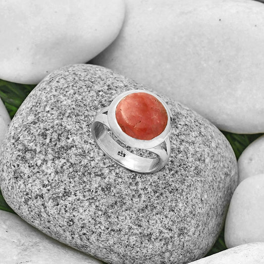 Natural Rhodochrosite Argentina Ring size-8 R-1005 SDR190215