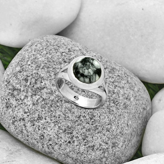 Natural Pinolith Stone Ring size-8 R-1005 SDR190220