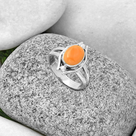 Natural Spiny Oyster Shell Arizona Ring size-7.5 R-1663 SDR190764