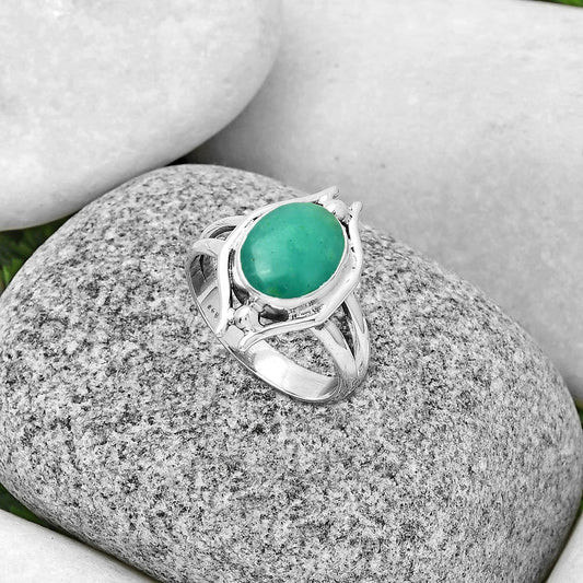 Natural Paraiba Amazonite Ring size-9 R-1663 SDR190766
