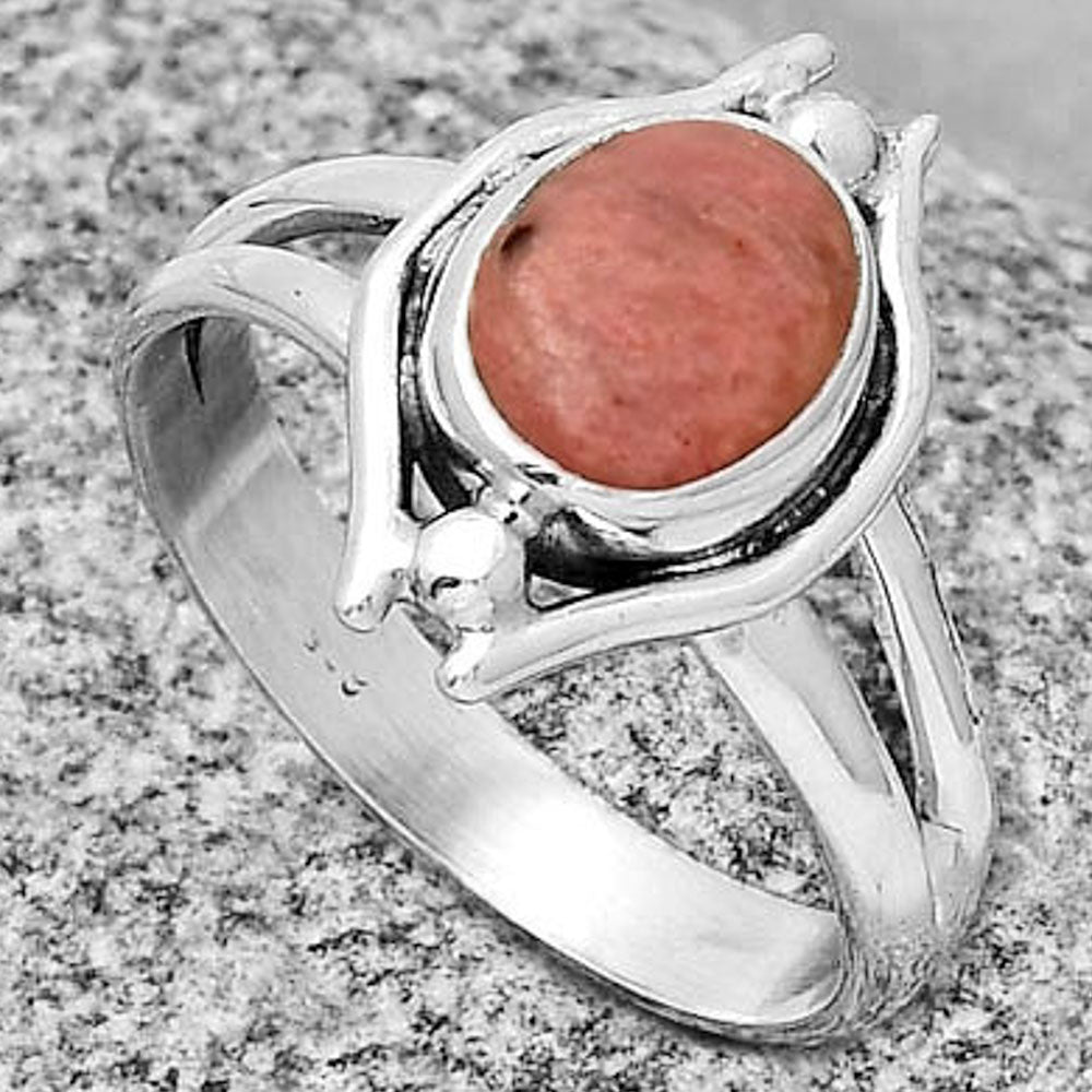 Natural Pink Tulip Quartz Ring size-9 R-1663 SDR190773