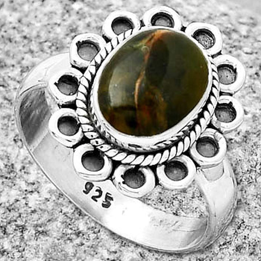 Natural Chrome Chalcedony Ring size-8.5 R-1256 SDR191134