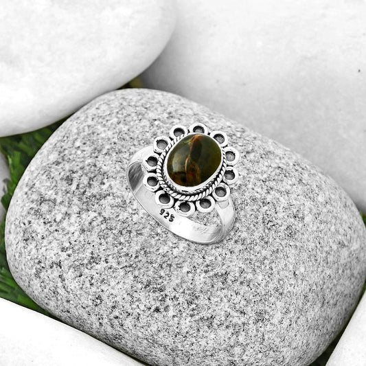 Natural Chrome Chalcedony Ring size-8.5 R-1256 SDR191134