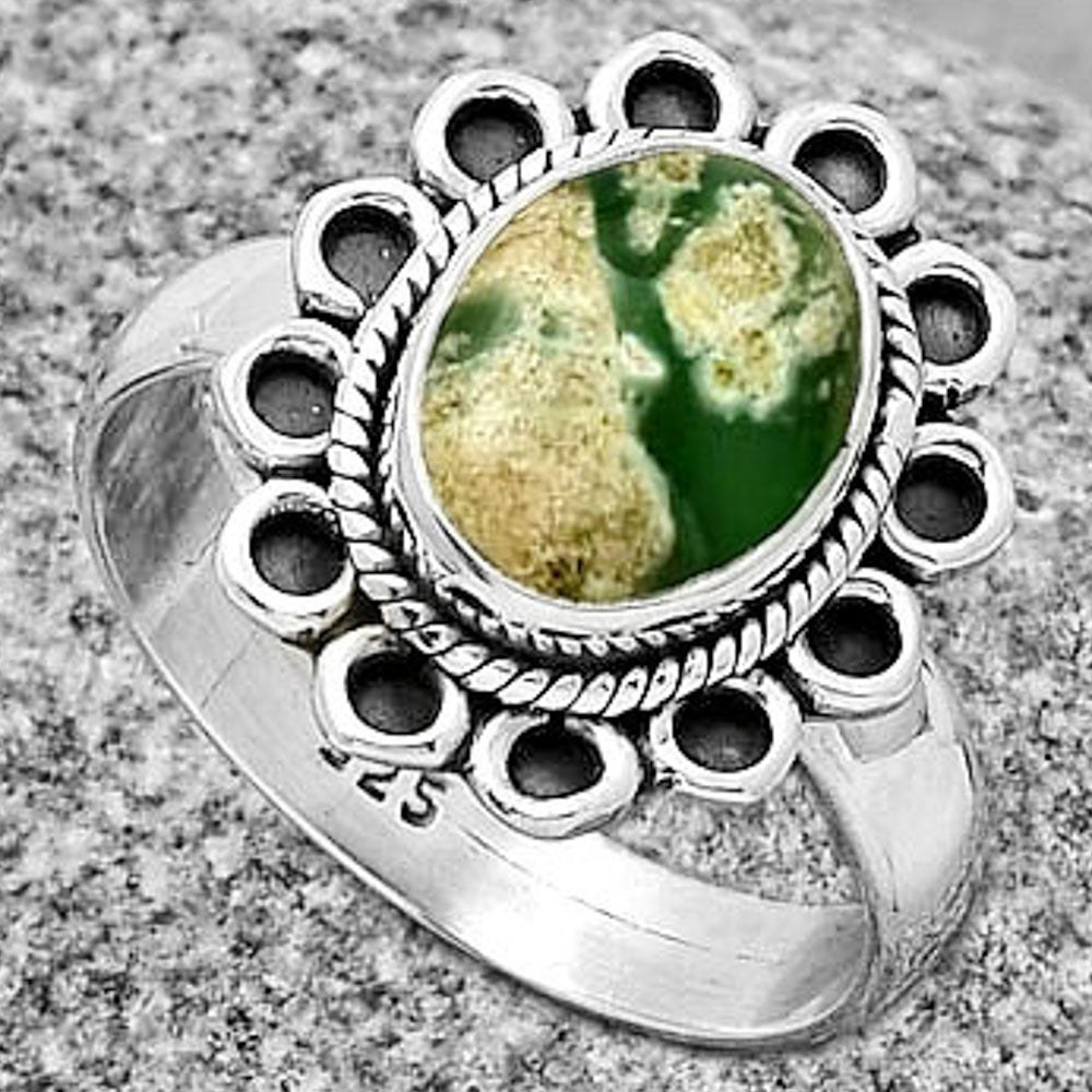 Natural Utah Variscite Ring size-8 R-1256 SDR191146