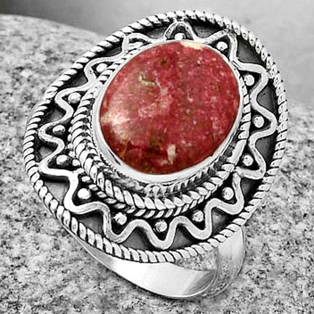 Natural Pink Thulite - Norway Ring size-7.5 R-1501 SDR191247