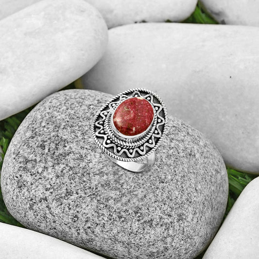 Natural Pink Thulite - Norway Ring size-7.5 R-1501 SDR191247