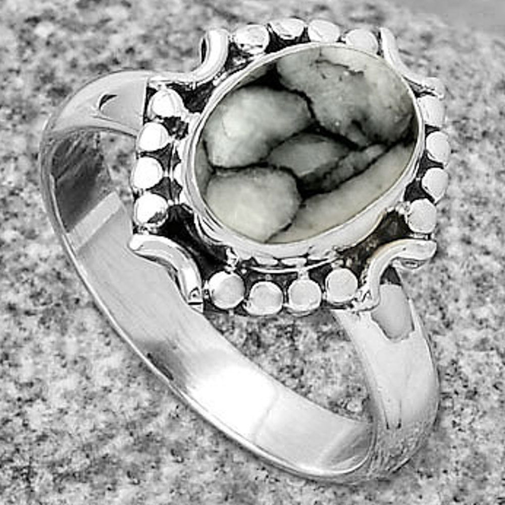 Natural Pinolith Stone Ring size-9 R-1071 SDR191354