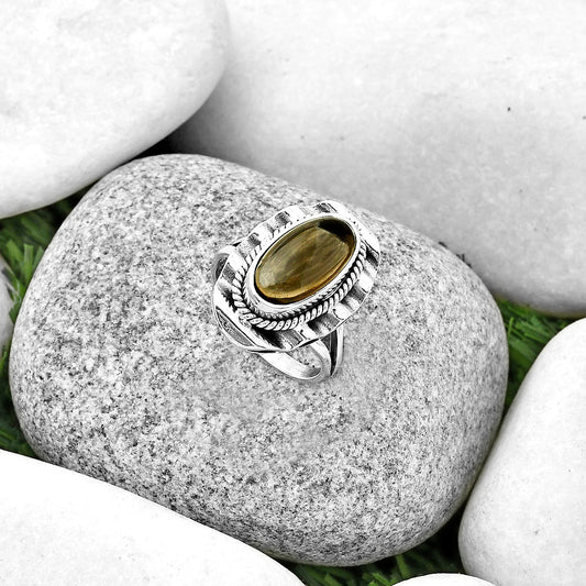 Natural Smoky Quartz - Brazil Ring size-8 R-1212 SDR191474