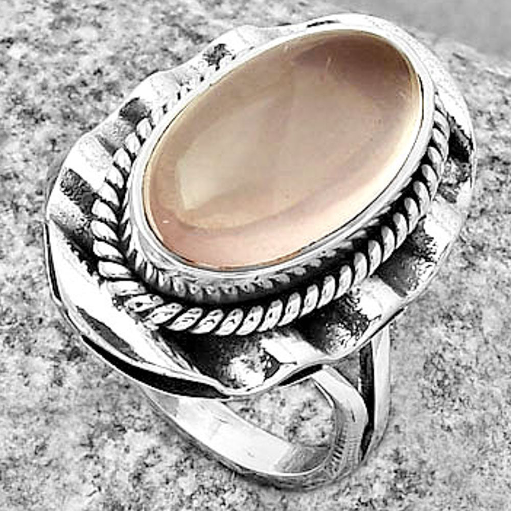 Natural Rose Quartz - Madagascar Ring size-7 R-1212 SDR191482