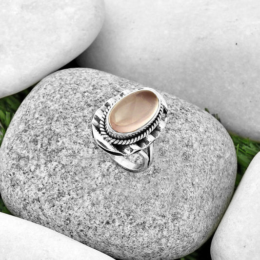 Natural Rose Quartz - Madagascar Ring size-7 R-1212 SDR191482