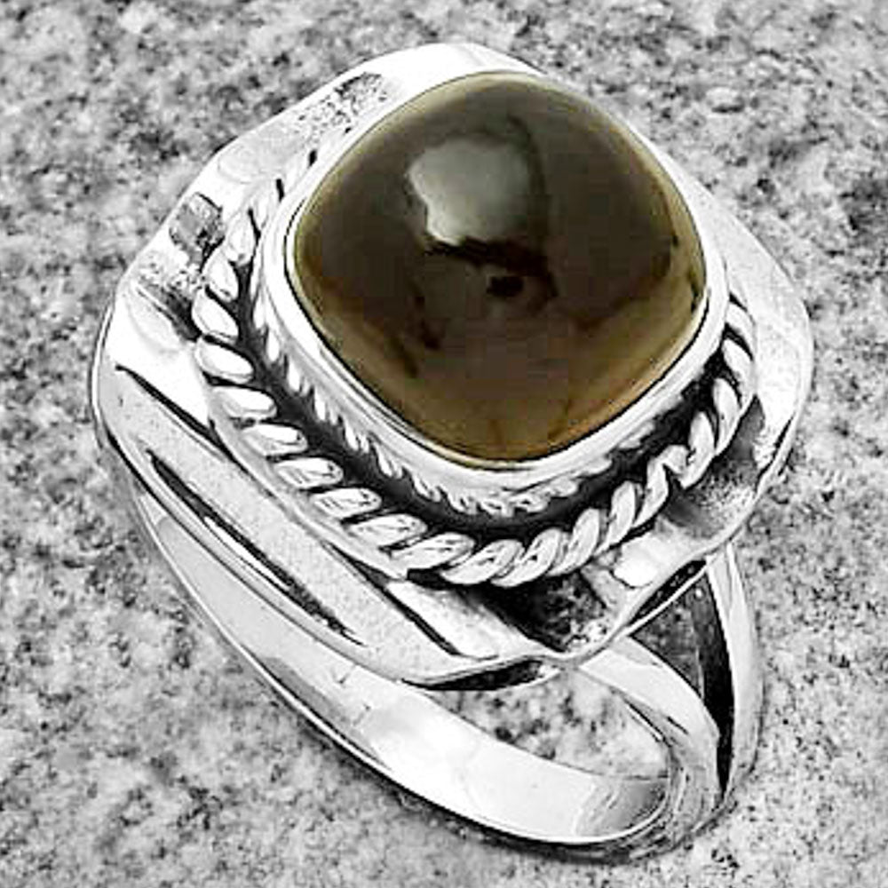 Natural Smoky Quartz - Brazil Ring size-7 R-1212 SDR191571