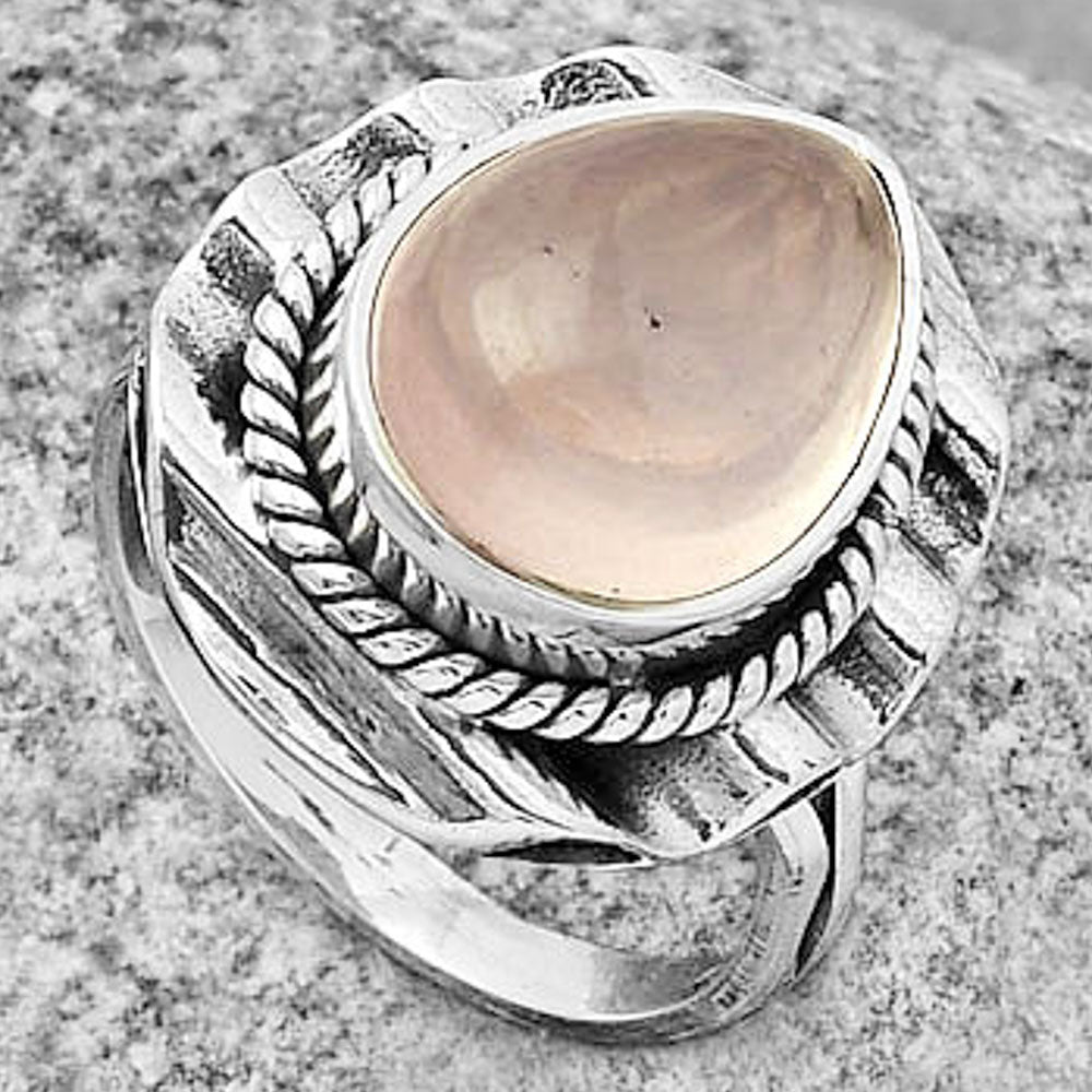 Natural Rose Quartz - Madagascar Ring size-7 R-1212 SDR191584