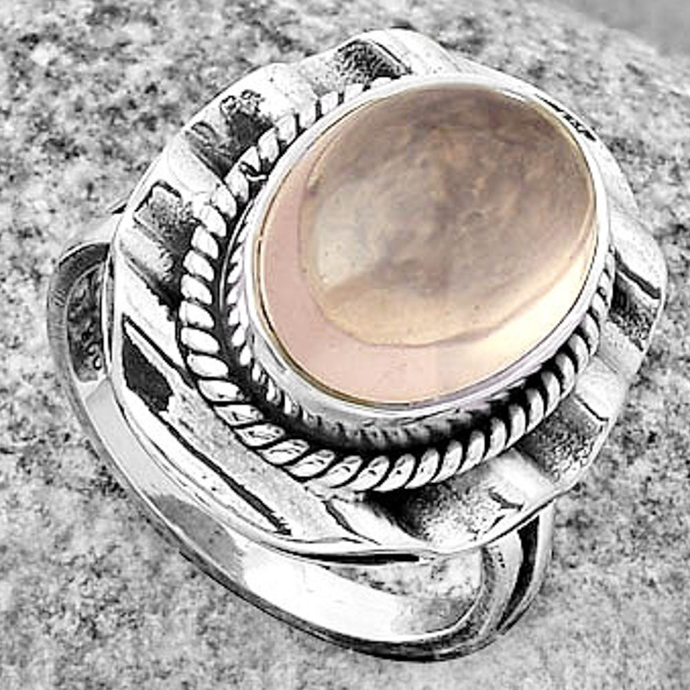 Natural Rose Quartz - Madagascar Ring size-7 R-1212 SDR191586