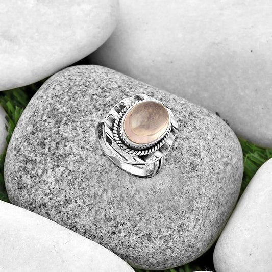 Natural Rose Quartz - Madagascar Ring size-7 R-1212 SDR191586