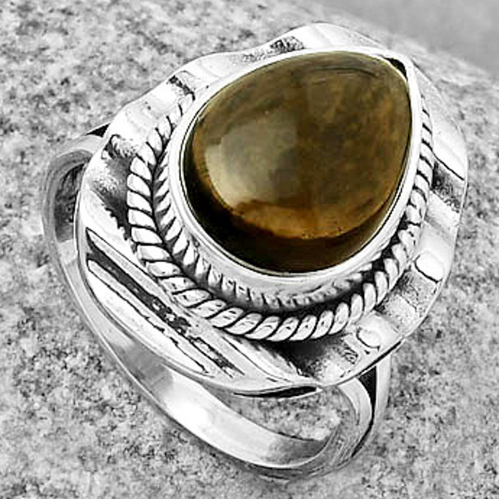 Natural Smoky Quartz - Brazil Ring size-7 R-1212 SDR191600