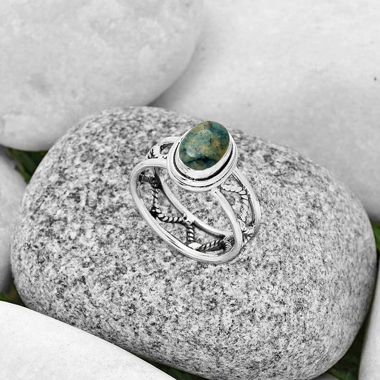 Natural Blue Scheelite - Turkey Ring size-9 R-1255 SDR192874