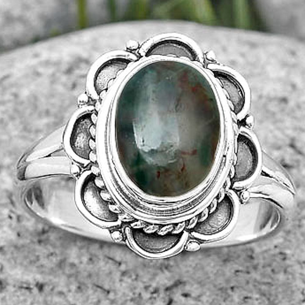 Natural Larsonite Jasper Ring size-8 R-1256 SDR193924