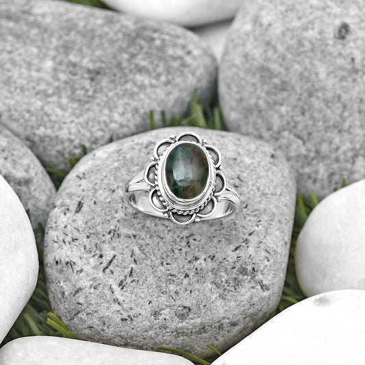 Natural Larsonite Jasper Ring size-8 R-1256 SDR193924