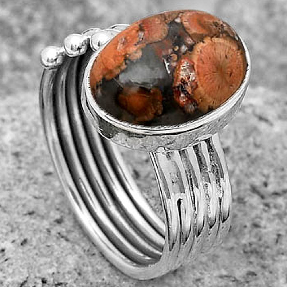 Natural Poppy Jasper Ring size-8 R-1492 SDR194002