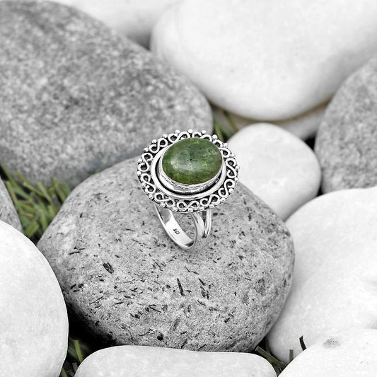 Natural Serpentine Ring size-7 R-1164 SDR194180