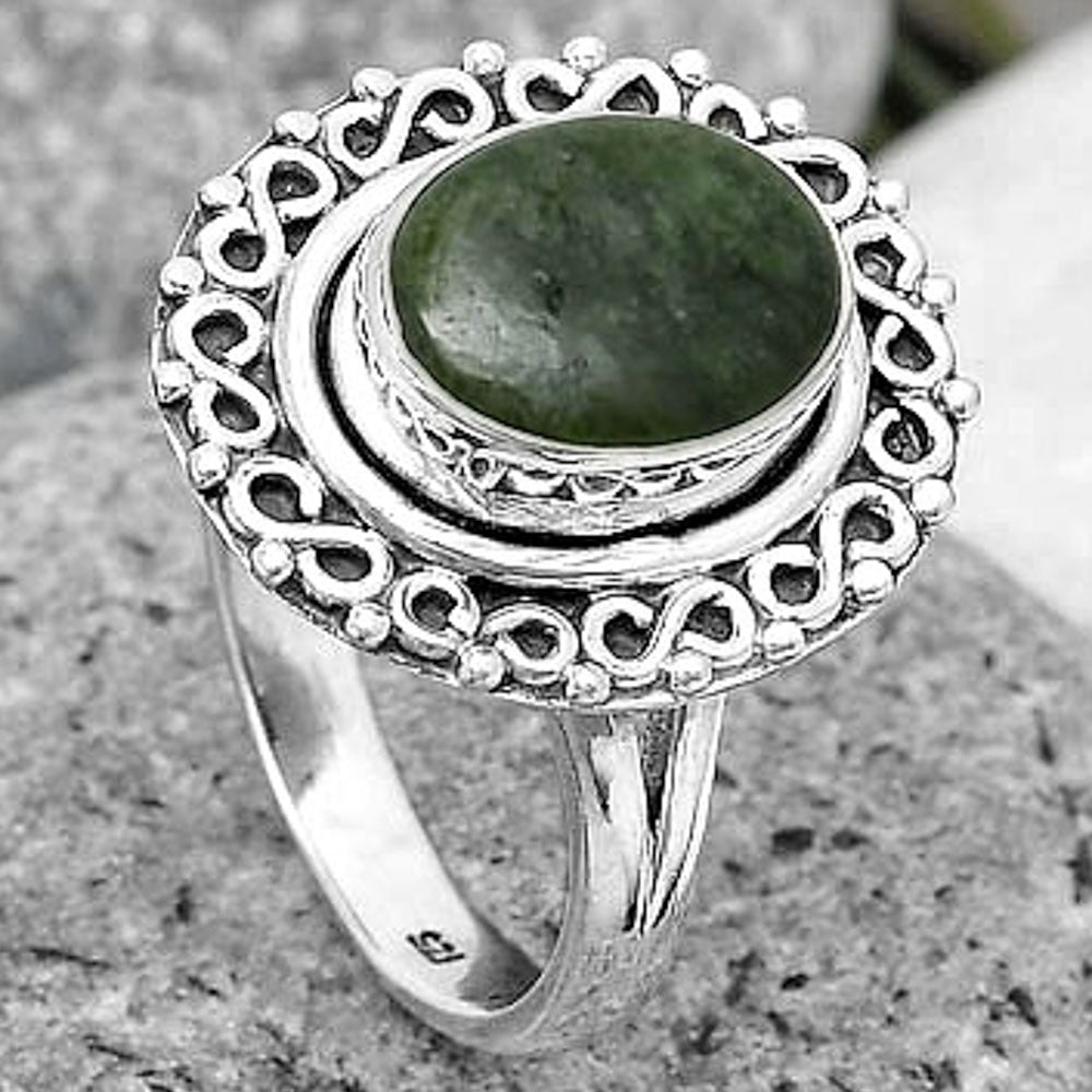 Natural Serpentine Ring size-7.5 R-1164 SDR194198