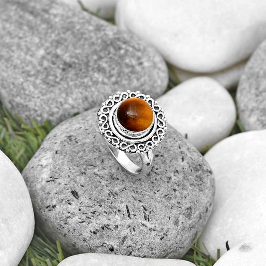 Natural Tiger Eye - Africa Ring size-7.5 R-1164 SDR194201